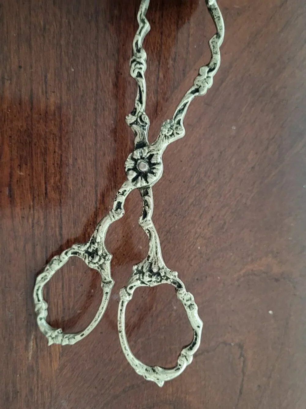 Vintage Firenze IT Sterling Silver Cake Scissors Tong Flatware Serving Ornate